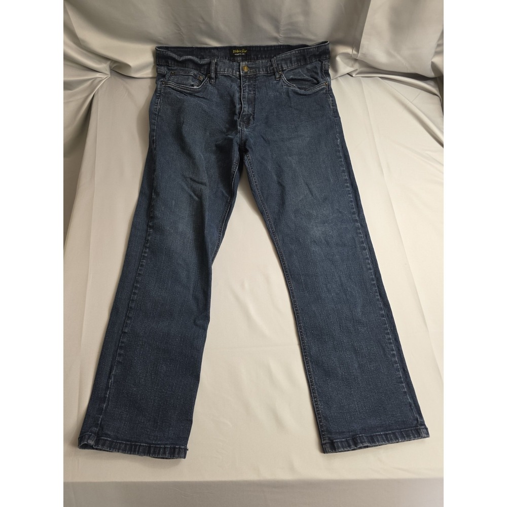 URBAN STAR Men's 38X30 Stretch Denim Blue Jeans Pants Straight Leg 5 Pocket